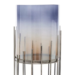 Bougeoir chaud et de luxe en verre pour la décoration de la maison bougeoir en fil métallique à vendre nouveau support de bougie à la main - Product Image 2