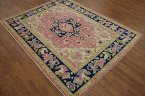 Hermosa Alfombra de lana anudada a mano turca Oushak con tinte vegetal para dormitorio, sala de estar, tamaño personalizado disponible - Product Image 2