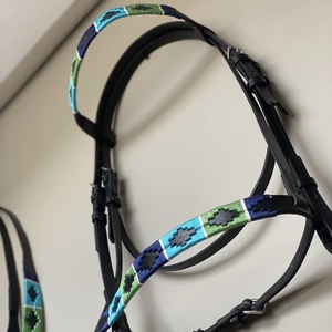 Bridas de polo de cuero genuino de calidad superior, brocas ecuestres occidentales duraderas para montar a caballo, productos de alta gama para caballos - Product Image 3