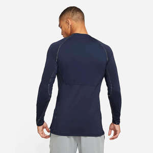 Chemise de compression à manches longues en obsidienne pour homme, légère, coupe ajustée, 92% polyester 8% spandex, anti-transpiration, respirante et anti-UV - Product Image 2