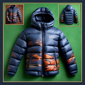 Chaqueta acolchada de sublimación personalizada con estampado completo de OEM para hombre, chaqueta acolchada de burbuja gruesa de alta calidad, superventas - Product Image 1