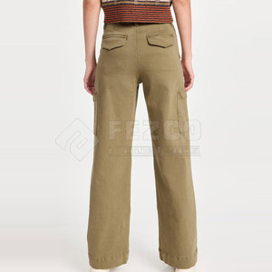 Pantalon cargo pour femme de couleur personnalisée avec multi-poches respirant et pour la marque privée d'été à vendre - Product Image 3