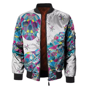 Chaqueta Bomber de Satén para Hombre de Alta Calidad, Personalizada, de Invierno, con Cuello Alto, Transpirable, de Secado Rápido, Estilo Urbano, Venta al Por Mayor - Product Image 1