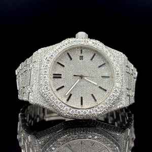 Montre Automatique de Luxe en Diamant Moissanite Style Hip Hop Glacé avec Mouvement à Quartz Charm Édition Limitée - Product Image 1