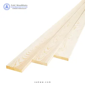 SAK WoodWorks Bois de pin russe blanc du nord S4S pour la construction, la décoration de la maison, les meubles, le bricolage avec un grain magnifique