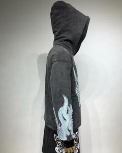 Stay Warm with 100% Cotton Men's Winter Hoodie Featuring <b>Balaclava</b> Design and Zip Closure for Cold Days Double Hood Hoodie - Product Image 6