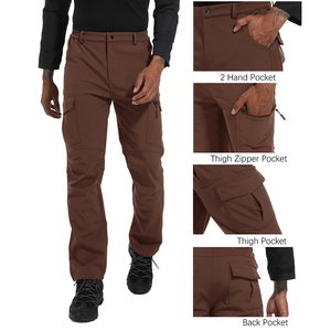 Pantalones Softshell para hombre, elegantes, transpirables, impermeables, a prueba de viento, informales, para exteriores, para deportes, senderismo, viajes, uso diario - Product Image 2