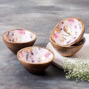 Tazones de Ensalada de Madera Hechos a Mano con Técnica Personalizada para Servir Alimentos, Mezclar Frutas y Sopas con Adhesivo por HAND MADE CRAFT - Product Image 5