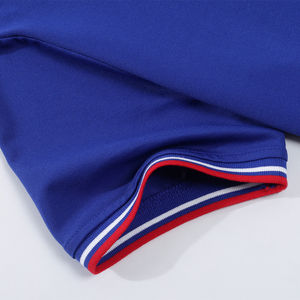 Premium azul de manga corta para hombres para Polo camisa de alta calidad de algodón Spandex poliéster de punto Vestido corto cuello rayas de marca - Product Image 4