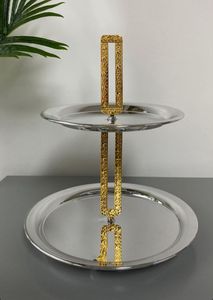 Service à condiments décoratif de luxe en métal argenté et doré, bols à noix, nouvelle arrivée, service à condiments fait à la main - Product Image 5