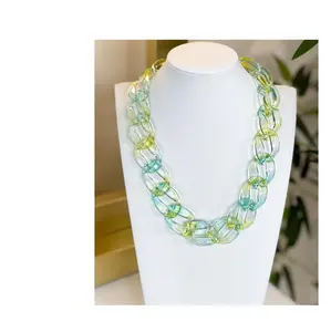 Adjustable price Chain Neck Piece for Women Resin Link Statement Necklace admirable quality home decorative items