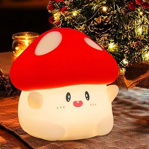 Cute Mushroom Night <b>Light</b> Silicone LED Lamp Multicolored Changing Colors Tap Control For Babies And Kids <b>Small</b> Size - Product Image 3