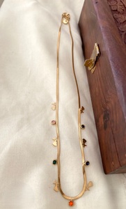 Collier plaqué or à la mode pour femmes travail de pierre minimaliste Style classique pour les fêtes mariages anniversaires tous les jours glamour - Product Image 2