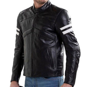 Chaqueta de moto de carreras ajustada de cuero genuino estilo motorista de lujo para hombre transpirable impermeable a prueba de viento protectora de invierno - Product Image 2