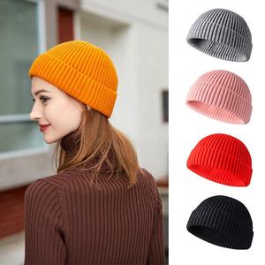 Manufacturers Wholesale Custom Recycled Wool Knit Short Melon Docker Trade <b>Skull</b> Cap Hat Fisherman <b>Beanie</b> - Product Image 1