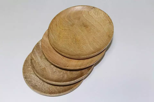 Plato de Servir Grande de Madera Maciza, Personalizado, de 8 Pulgadas, Estilo Rústico, para Fiestas, Artesanía Saniya, Técnica Pigmentada - Product Image 4