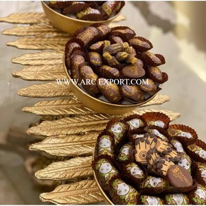 Décoration de table la plus récente Plateau et bol de service en chocolat plaqué or Fournisseurs de restaurants et d'hôtels Bols de service - Product Image 4