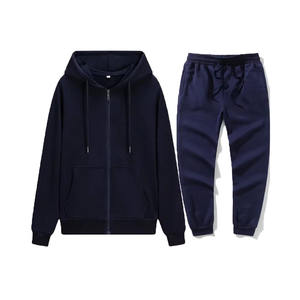 Precio al por mayor personalizado liso Jogging Wear cálido suave sudor trajes Fitness Wear bordado Logo cremallera chándal - Product Image 5