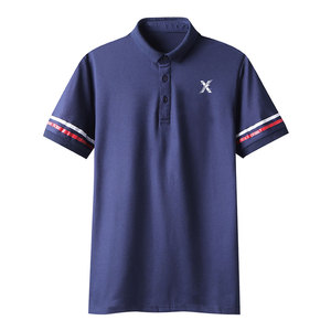 Chemises polo tendance pour hommes avec col boutonné, tissu léger, manches courtes, design pour un usage quotidien décontracté - Product Image 1