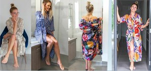 Vêtements de plage d'été pour femmes, pyjamas 100% coton satiné à motifs floraux, doux et respirant, séchage rapide - Product Image 3
