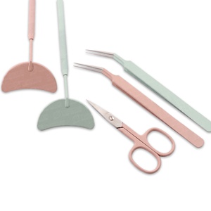 Pinzas de Acero Inoxidable de Alta Precisión para Extensión de Pestañas, Herramienta Especial para Maquilladores con Espejo para Verificar las Pestañas - Product Image 1