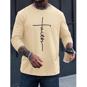 Sweat-shirt en molleton français pour homme, taille plus, à manches longues, col en biais, imprimé, confortable, imperméable, service OEM en gros - Product Image 4