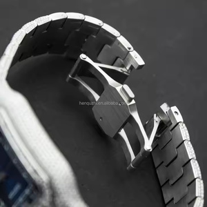 Mens Stainless Steel Antique Luxury Business <b>Wristwatch</b> Quartz Mechanical Movement Moissanite Diamond Look Dial Simple Clean - Product Image 2