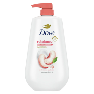 Gel de Ducha Humectante Dove Rebalance con Melocotón y Leche de Arroz, 30.6 oz - Product Image 1