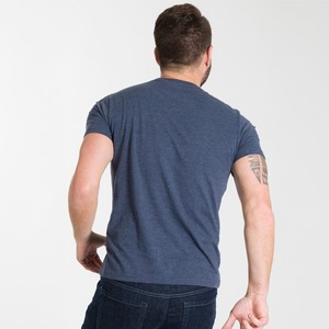 เสื้อยืดผ้าฝ้าย100% 240g สำหรับผู้ชายเสื้อยืดพิมพ์ลายสีทึบแบบลำลองมีน้ำหนักมาก - Product Image 2