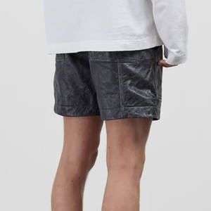 Pakistan Made <b>Cheap</b> Price Color Contrast Men Leather <b>Shorts</b> High Quality Comfortable Breathable Leather <b>Shorts</b> For Men - Product Image 6