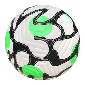 Luson Personnalisable Taille 5 Ballon de Football de Match Officiel Football en PVC PU Brillant en Noir et Blanc Cousu à la Machine - Product Image 3