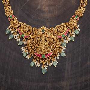Wedding-Ready Antique Gold <b>Necklace</b> 178125 - Product Image 3