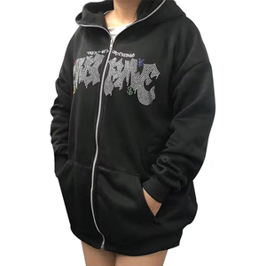 Mejor Material hecho Hombres Rhinestones Sudaderas con capucha Color sólido Hombres Rhinestones Sudaderas con capucha Hombres ligeros Rhinestones Sudaderas - Product Image 3