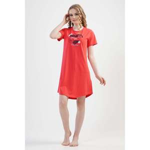 Robe décontractée BAYAN O YAKA KISA KOL ETEGI OVAL TUNIK - Product Image 5