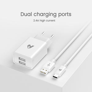 Adaptateur réseau Enjoy - USB vers Type-C 2 ports USB x alimentation 5V/2.4A avec câbles de données USB - Product Image 3