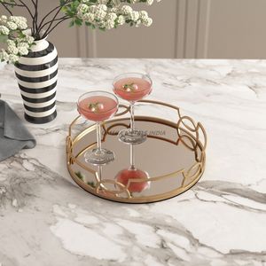 Bandeja de servicio de forma orgánica moderna negra con textura única y base elevada Presentaciones y decoración elegantes - Product Image 4