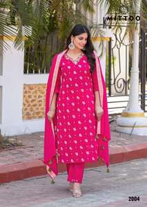 Hansika Mittoo Jequrd Kurti Formal Reversible de Algodón para Mujer, Corte Holgado, Ropa India y Pakistaní, Distribuidor Mayorista en India - Product Image 2