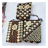 Selempang cangkang kelapa yang cantik, kuat, alami, gaya buatan tangan, ide hadiah yang bagus untuk wanita menyukai Aksesori Musim Panas yang berkelanjutan