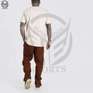 Pantalones Cargo para Hombre, 6 Bolsillos, Cintura Elástica, Cierre Inferior con Cremallera, Algodón, Deportivos, Casuales, para Exteriores - Product Image 6