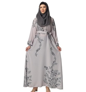 Vêtements islamiques Abaya pour femmes Kaftan Hijab élégant, respirant, dernier modèle, robe longue en polyester hijab islamique - Product Image 4