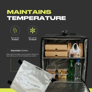 Sac à dos professionnel pour la livraison de nourriture, structuré, isolé et facile à transporter - Product Image 4