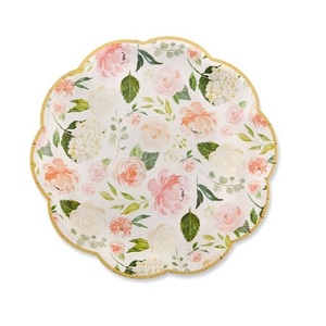 Assiette de chargeur de serveur de dessert de nourriture de petit déjeuner d'acier inoxydable écologique arrondie avec la décoration de vaisselle de finition d'émail - Product Image 5