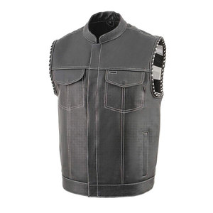 Chaleco de Cuero Personalizado 2026, Precio al por Mayor, Chaleco de Cuero para Hombre de Alta Calidad, Precio al por Mayor - Product Image 1