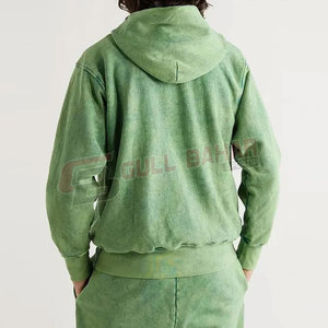 Sudadera con capucha para hombre con efecto de lavado mineral y diseño de ropa urbana Sudadera con capucha básica de lavado ácido - Product Image 3