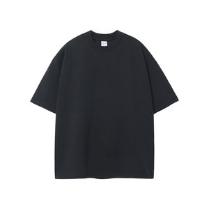 Camiseta Holgada de Algodón con Hombros Caídos, Cuello Redondo Simulado, Manga Corta, Diseño Gráfico Personalizado - Product Image 6