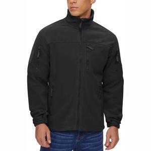 Veste d'extérieur pour hommes, vestes polaires chaudes à fermeture éclair pour l'hiver, manteaux coupe-vent décontractés à col montant avec logo personnalisé - Product Image 5