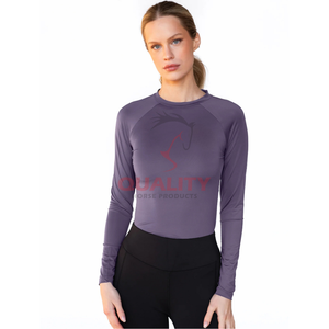 Elegante Atlético Ecuestre para mujer, Top para montar a caballo, tela elástica transpirable, absorbe la humedad, diseño ligero y cómodo - Product Image 4