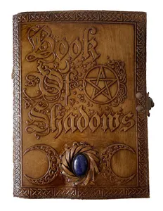 Book Of Shadows Charcoal Stone Book Spiral Binding Tie Custom Notebook Craft Paper Sampul Hadiah Jurnal Kosong Murah