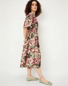 Vestido de novia con estampado Floral de algodón indio hecho a mano, ropa de fiesta larga con estilo, dulce verano Natural, tejido de moda para mujer personalizado - Product Image 2