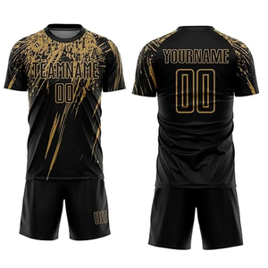 Tenues de football durables et respirantes, shorts et maillot 100% polyester, extensible dans les quatre sens pour l'entraînement - Product Image 2